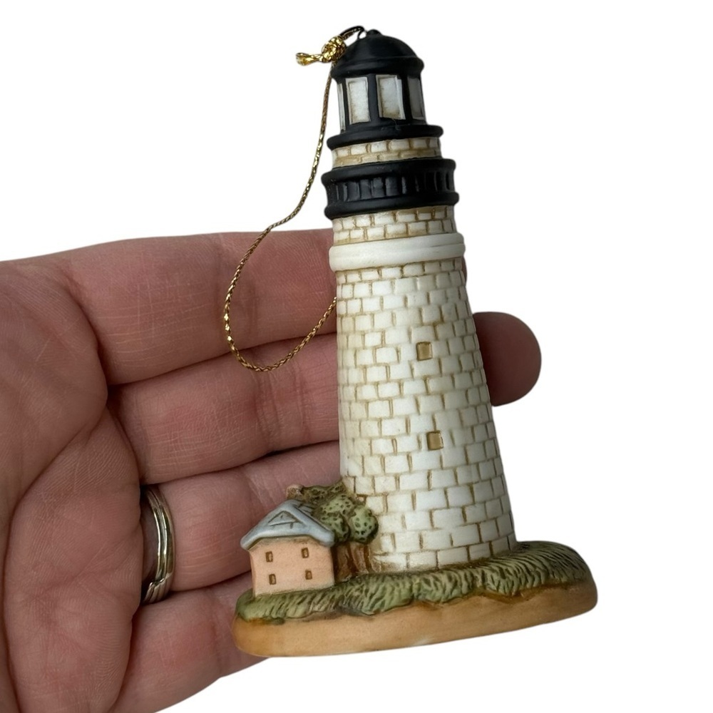 VTG 1993 LEFTON LIGHTED LIGHTHOUSE LAMP GEO.Z. LEFTON ST. SIMONS ISLAND 1872 EUC